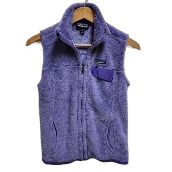 Patagonia Fleece Vest Women S Purple Zip Pockets Polartec Thermal Outdoor Hiking - Picture 13 of 13